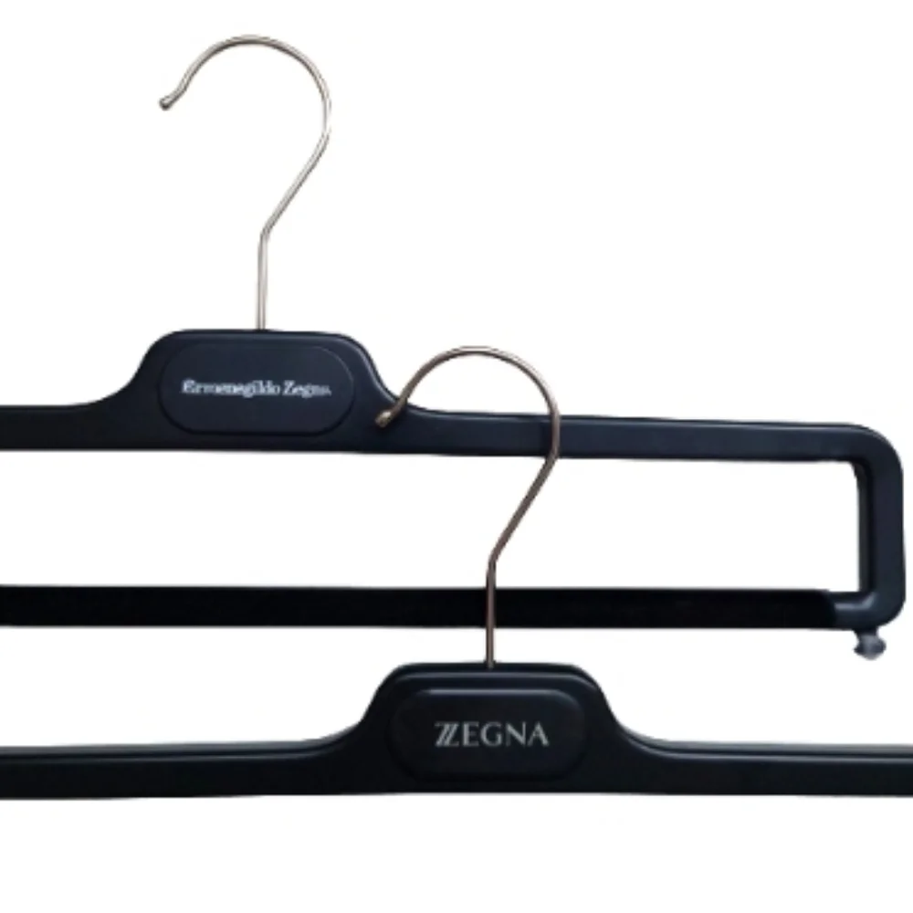 Z ZEGNA ERMENEGILDO ZEGNA Trouser Pants Hangers Set of 2 Black Bundle
